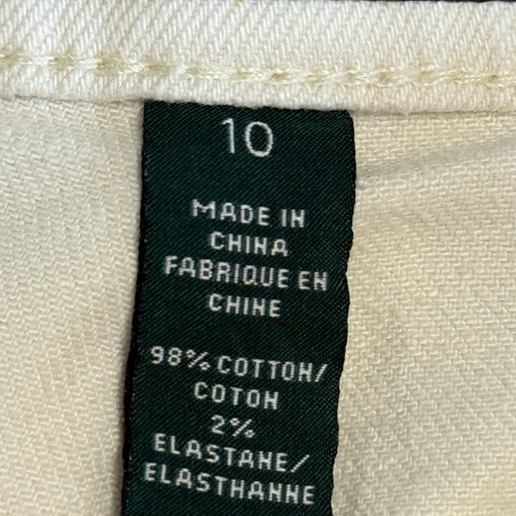 Lauren Ralph Lauren Cream Size 10 Jeans Never Worn - Picture 4 of 16